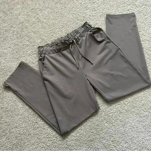 Joie Casual Pants High Rise Straight Boho Gray Women Sz Medium Drawstring $180 - Picture 4 of 16